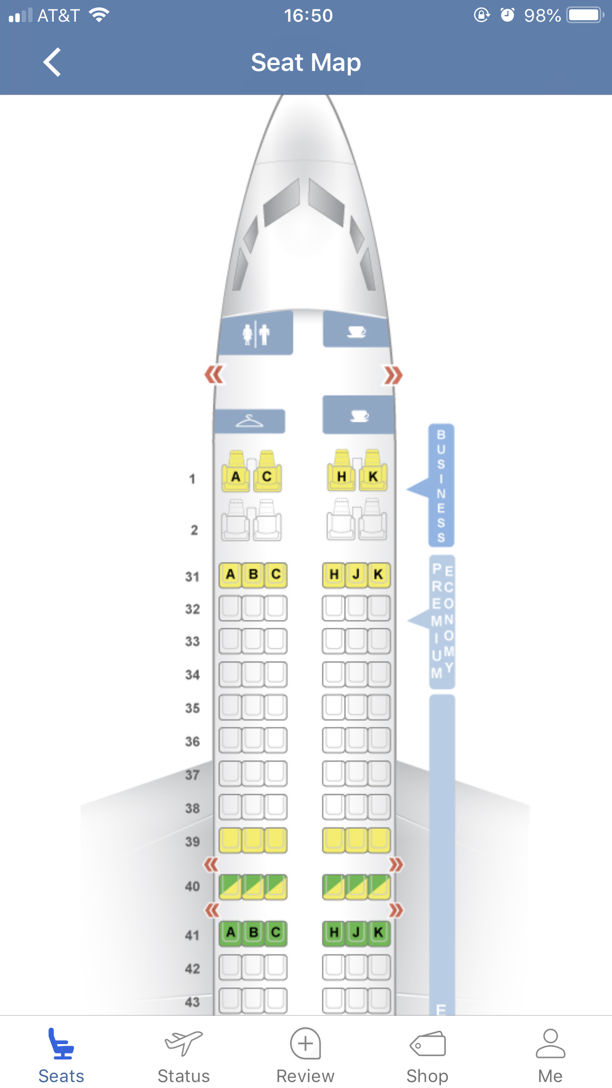 已解决南航737800b73n的36a座位是不是没有窗户