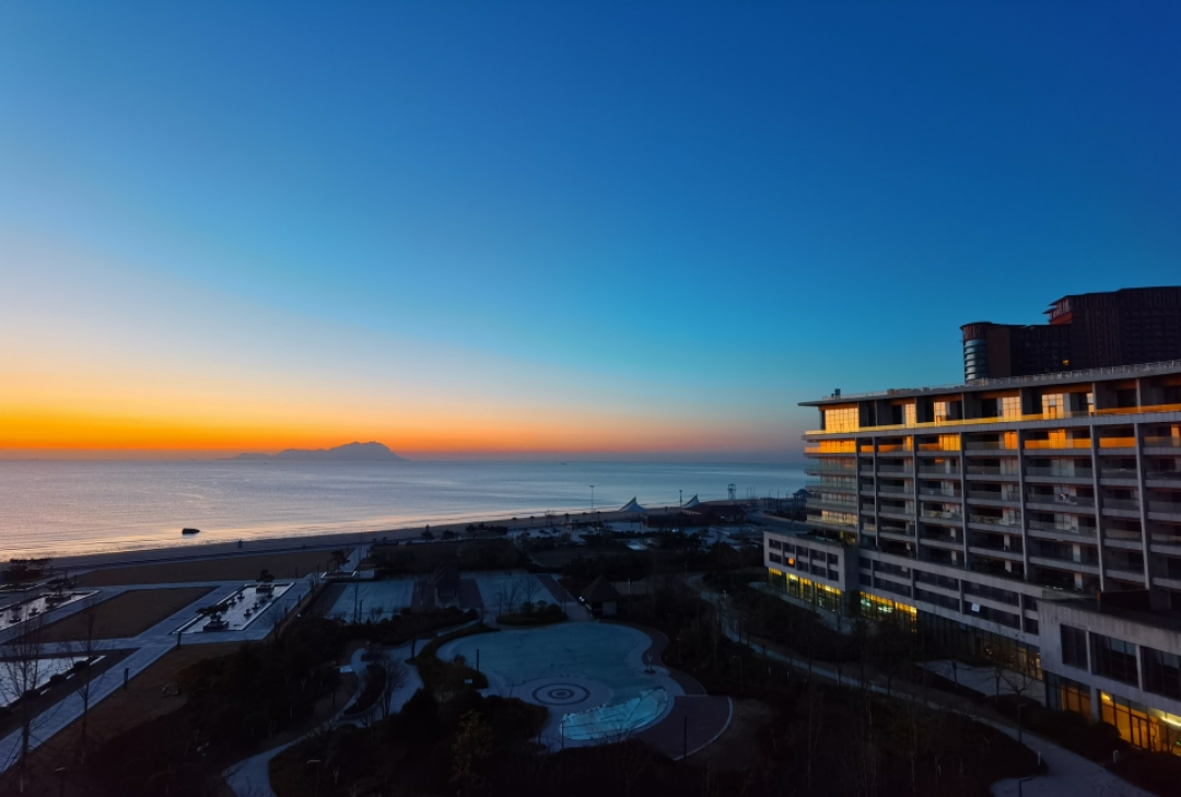 青岛西海岸隆和艾美酒店详细测评(绝美朝霞)