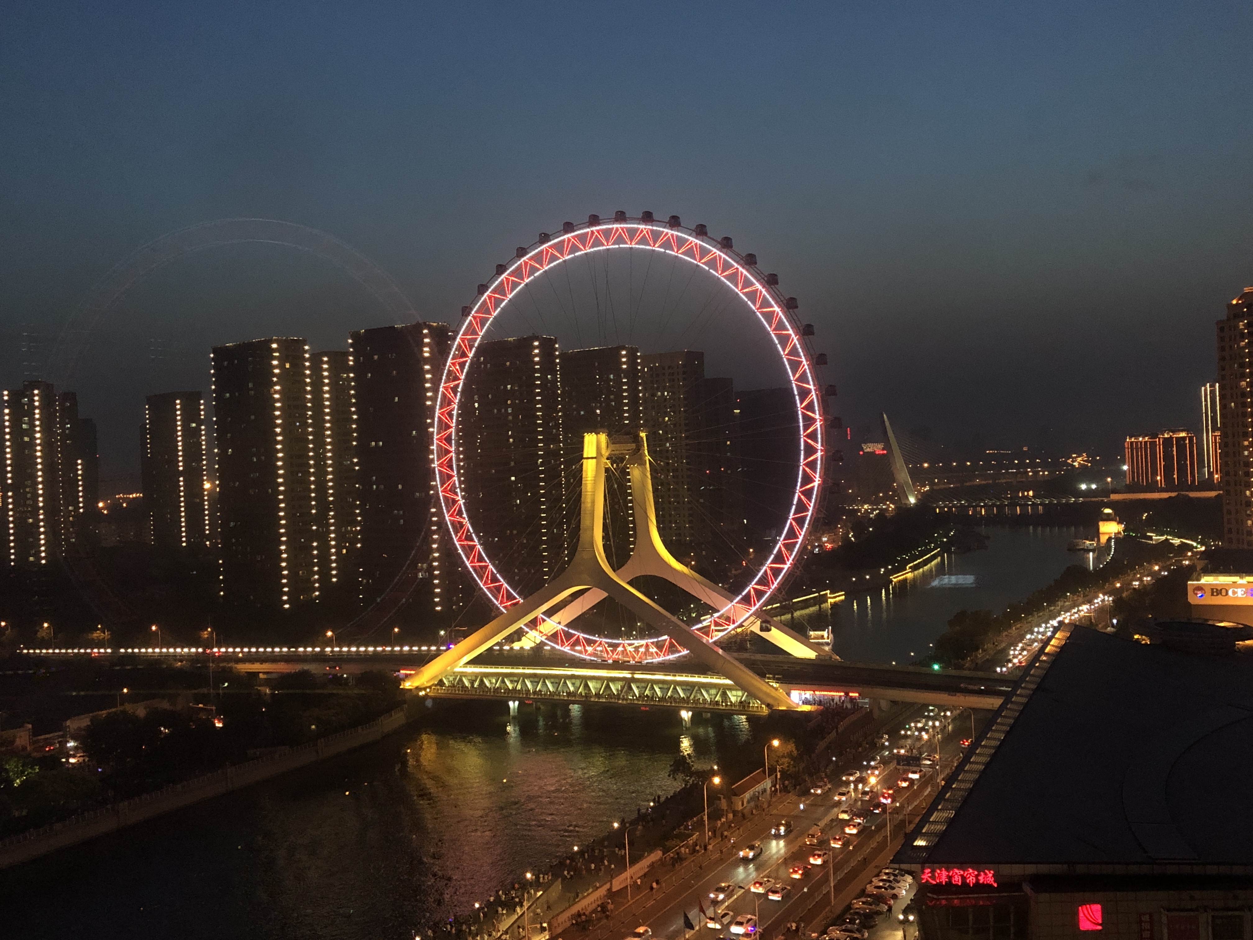 海河与天津之眼天津海河假日