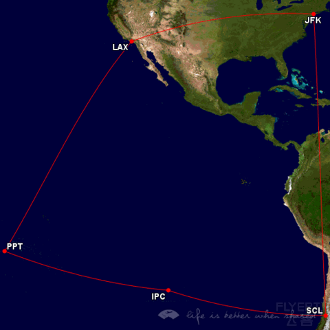 [ѹ] JFK-LAX-PPT-IPC-SCL-JFK 