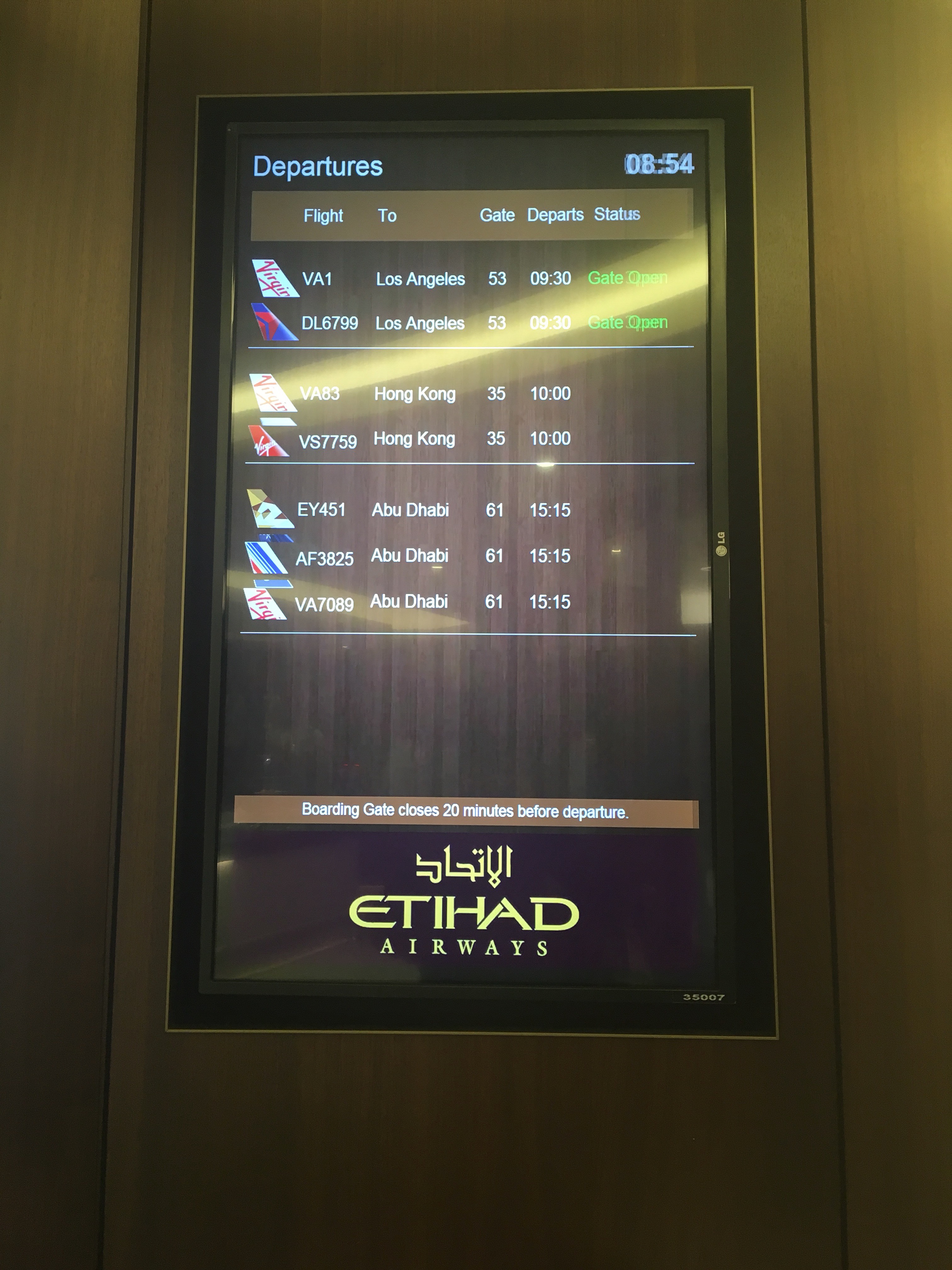 VASYD-HKG ӳCBR VA & SYD Etihad lounge