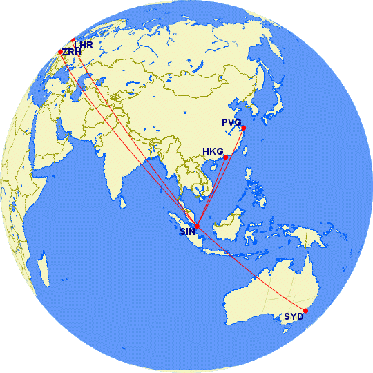 ݻ¼ºSQ833 ϺPVG-¼SIN A380¿ͷȲ׷