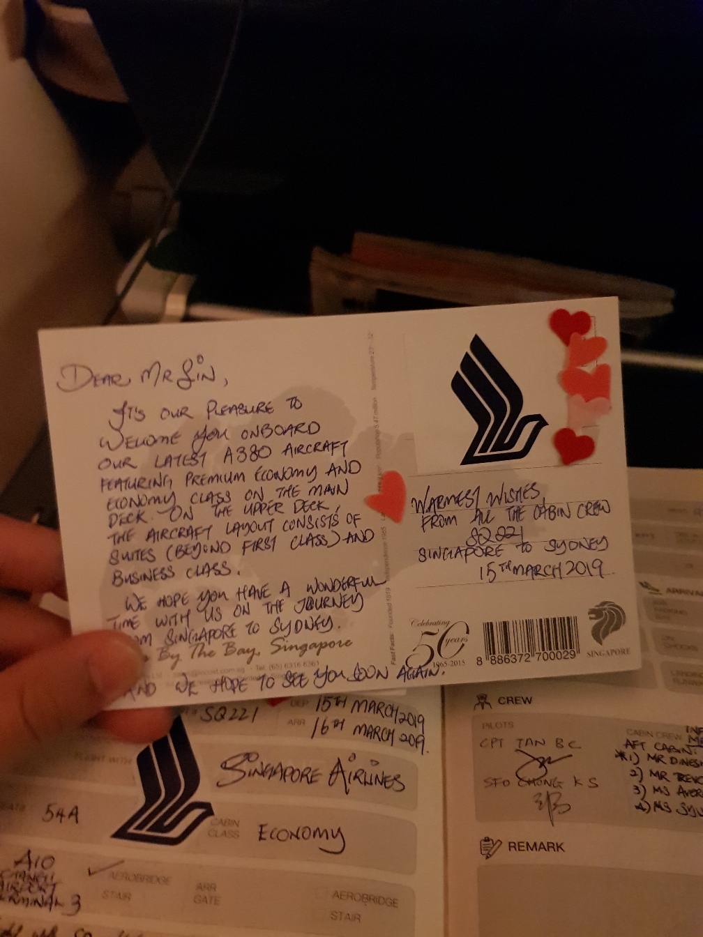 SQ221 SIN - SYD