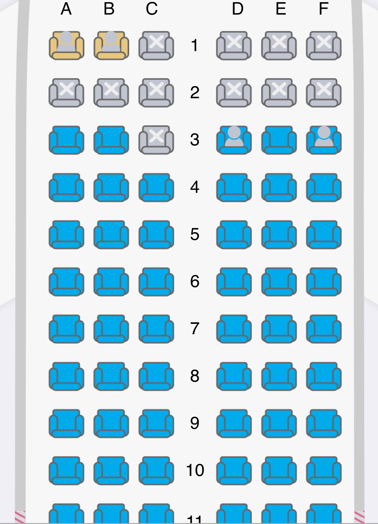 已解决请问空客a320中总的30排的座位选哪个位置比较好