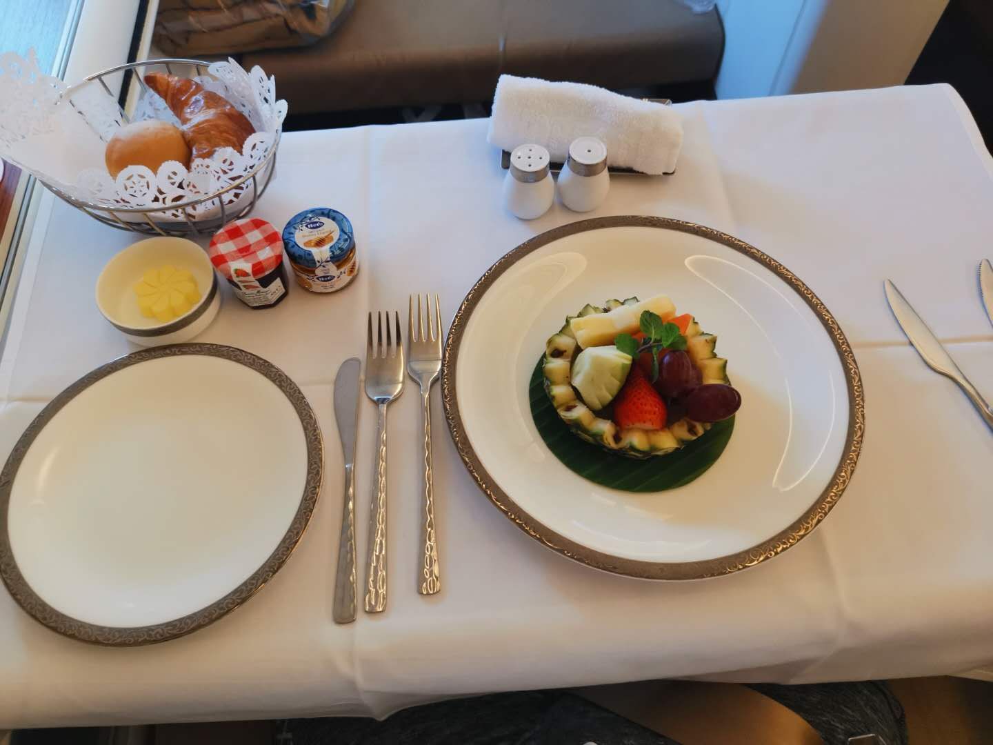 ֮TG A380 first class from BKK to NRT