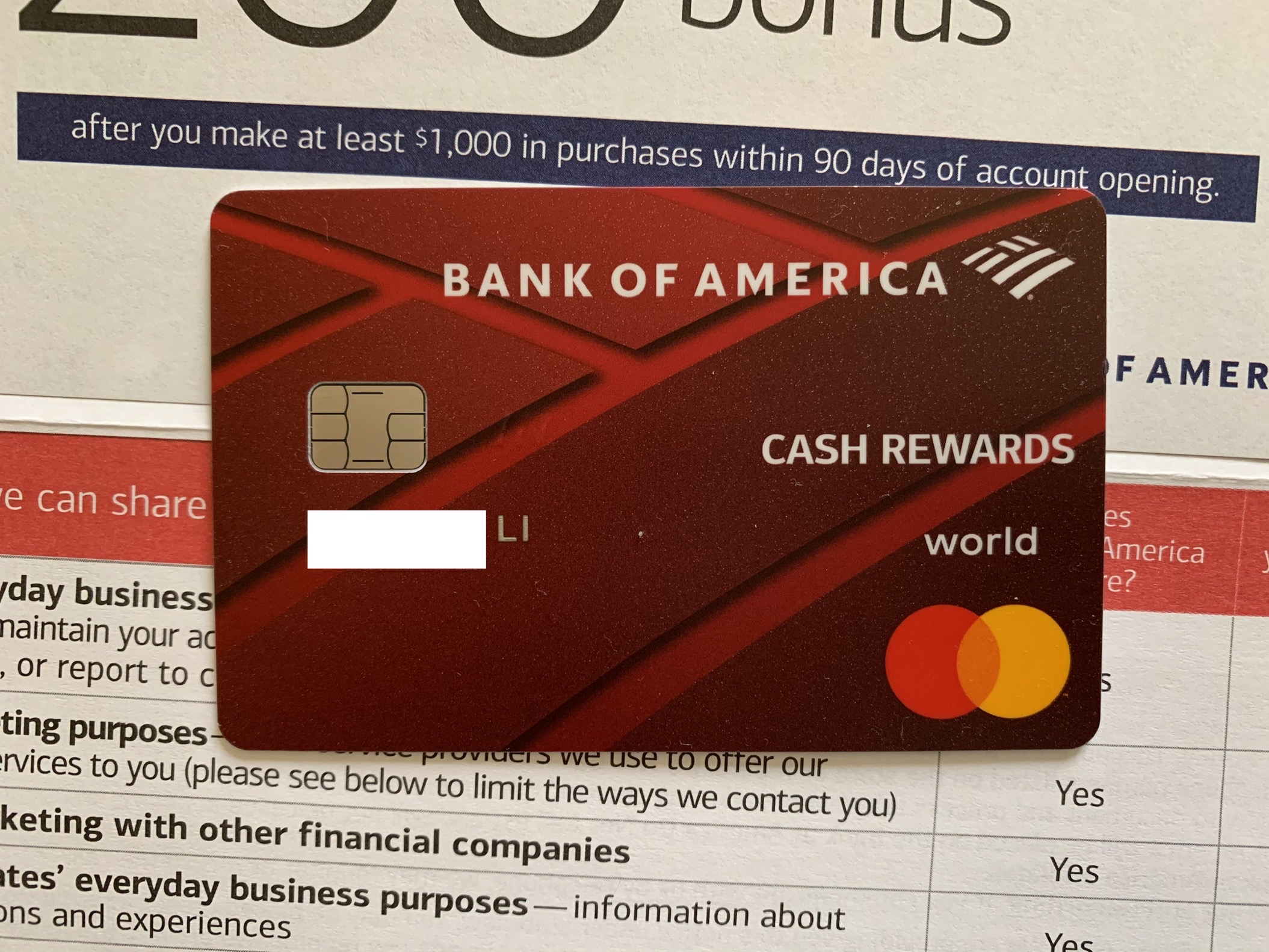 Ȳզ bonusͦ BOA Cash Rewards