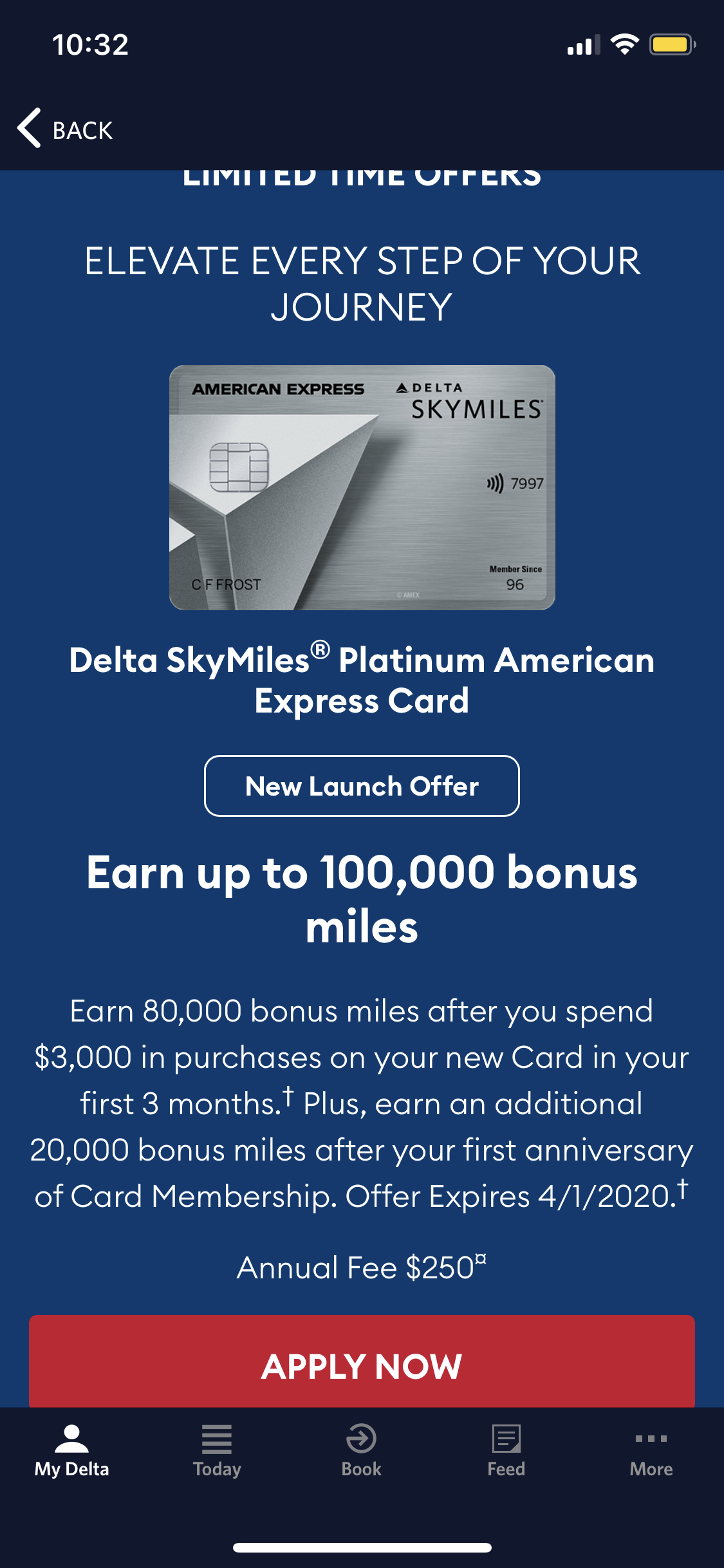 Amex Delta Platinumʷ