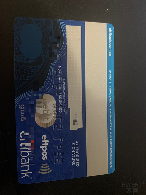 花旗澳洲Citi Global Currency Account借记卡