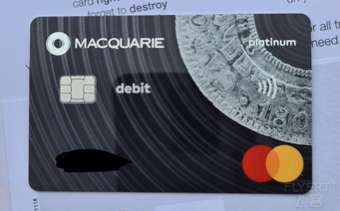 澳洲macquarie银行借记卡新卡面