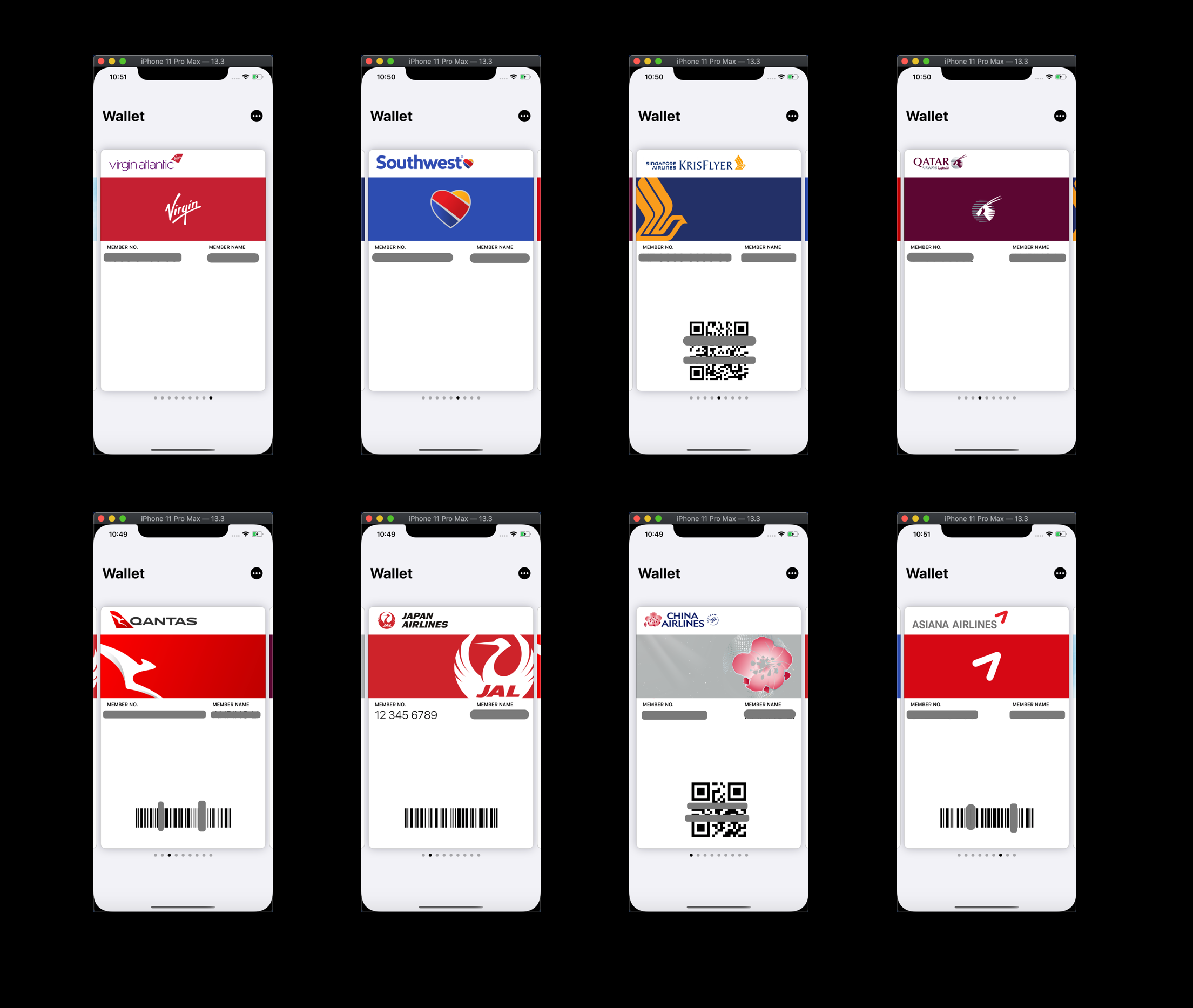 打開app太麻煩自己製作常旅會員卡加入applewallet