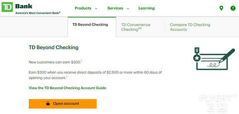 TD Bank Beyond Checking 开户全程（中国护照网上可开）