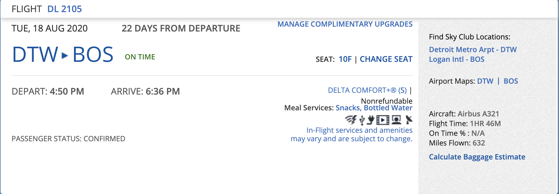 764+CRJ900+321飬TLH-ATL-DTW-BOS Delta Comfort+ ò