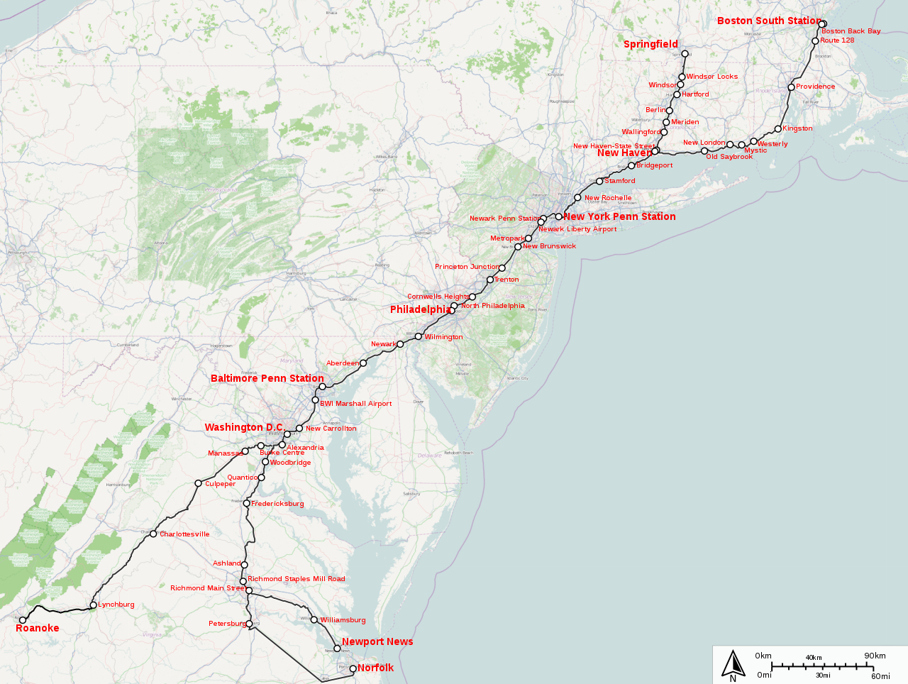 ʰ 4-ʵж֡׷AmtrakNortheast Regional