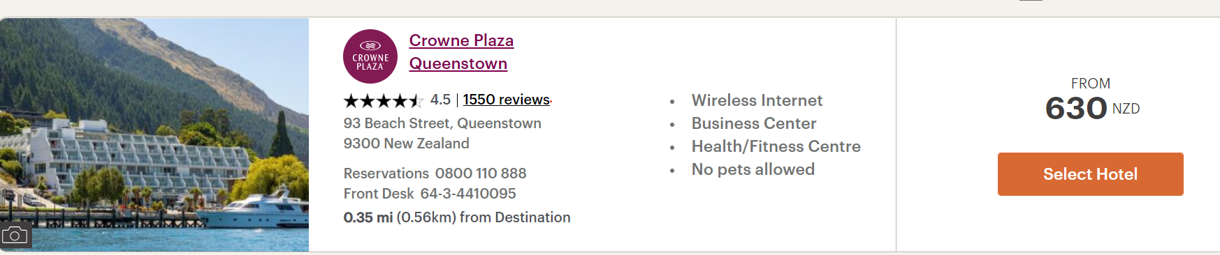 ʺʹ - Queenstown Crowne Plaza- Լ۱Ⱥ