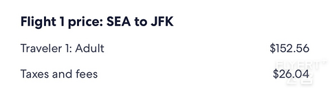 寒假行 大红眼AS76经济舱 SEA-JFK记