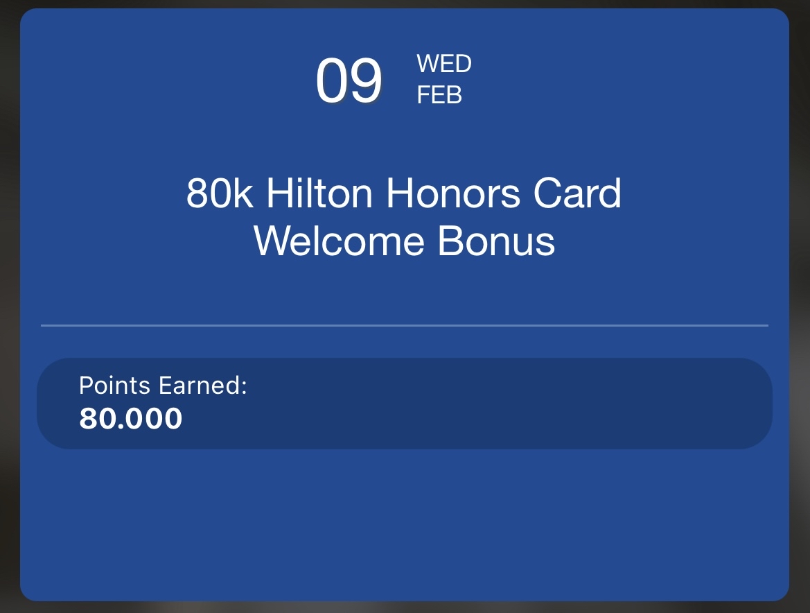 Amex US
Hilton 36Points