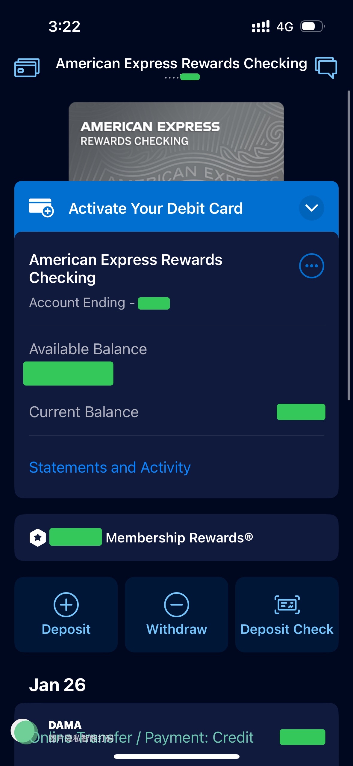 AMEX Checking