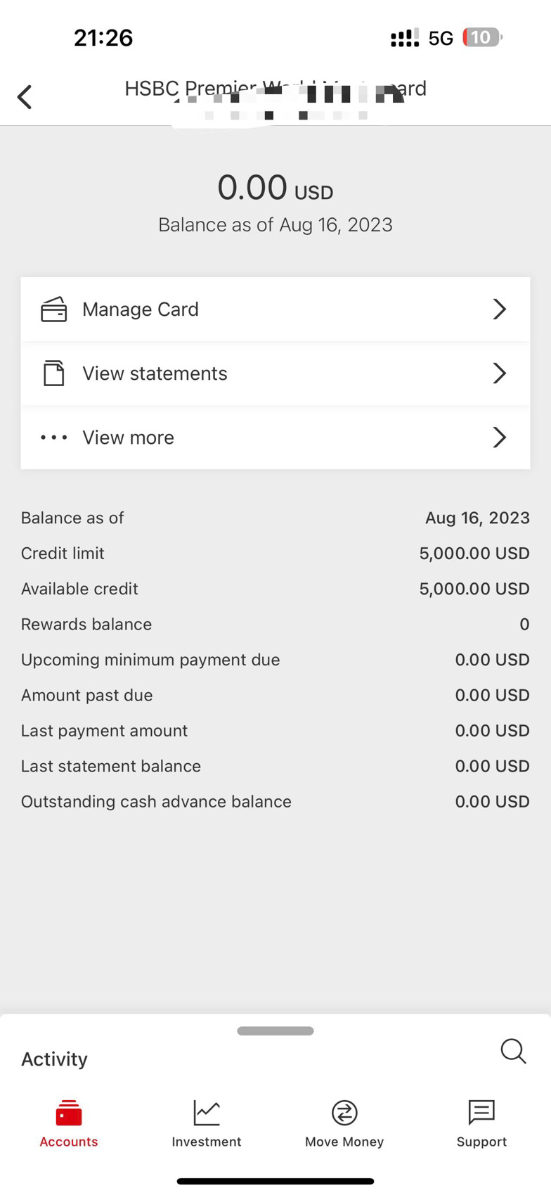 HSBC USÿͨ ذ5000