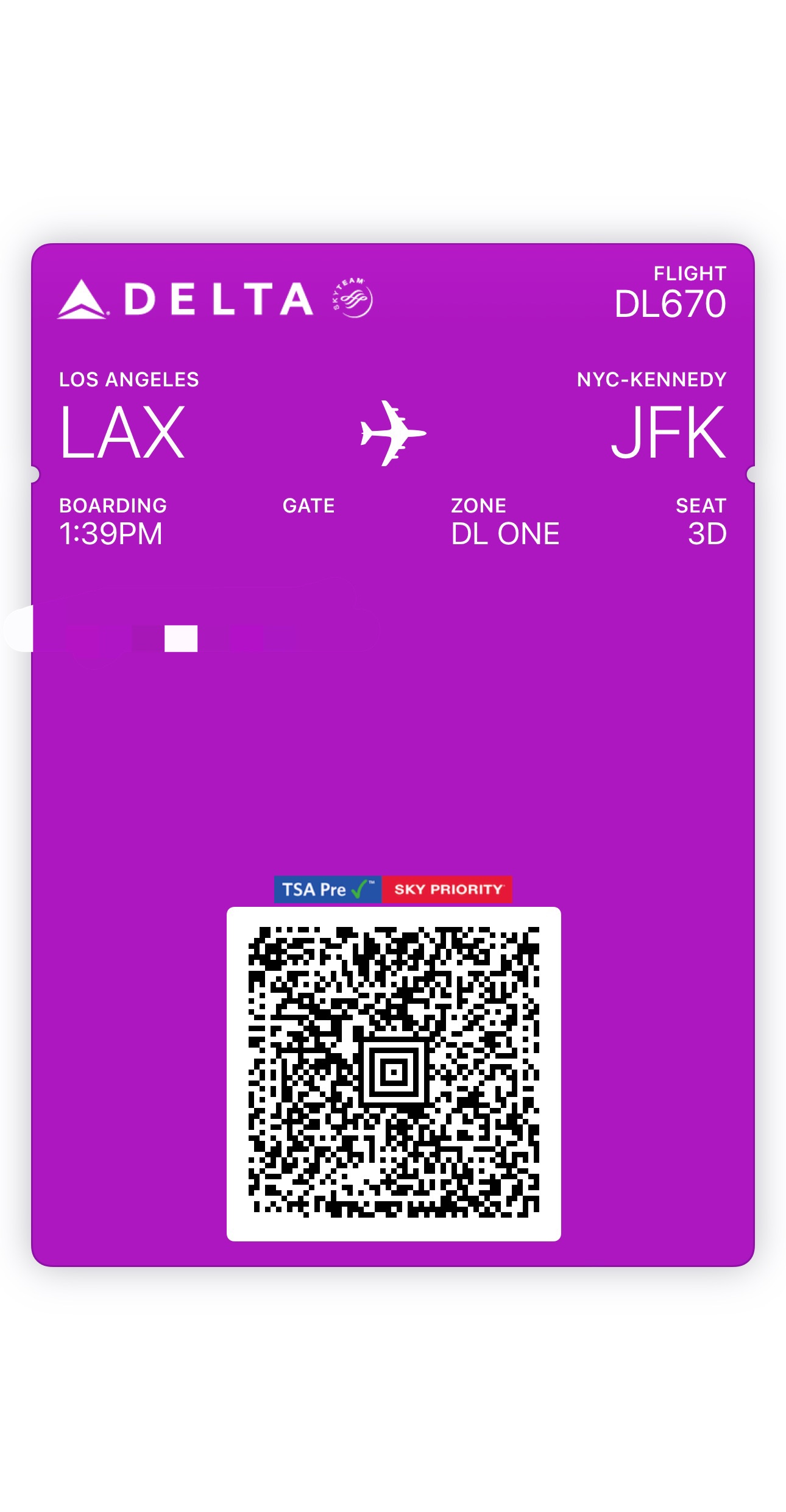 ϣ쫷Ϯ֮ɼ-DL670(LAX-JFK)