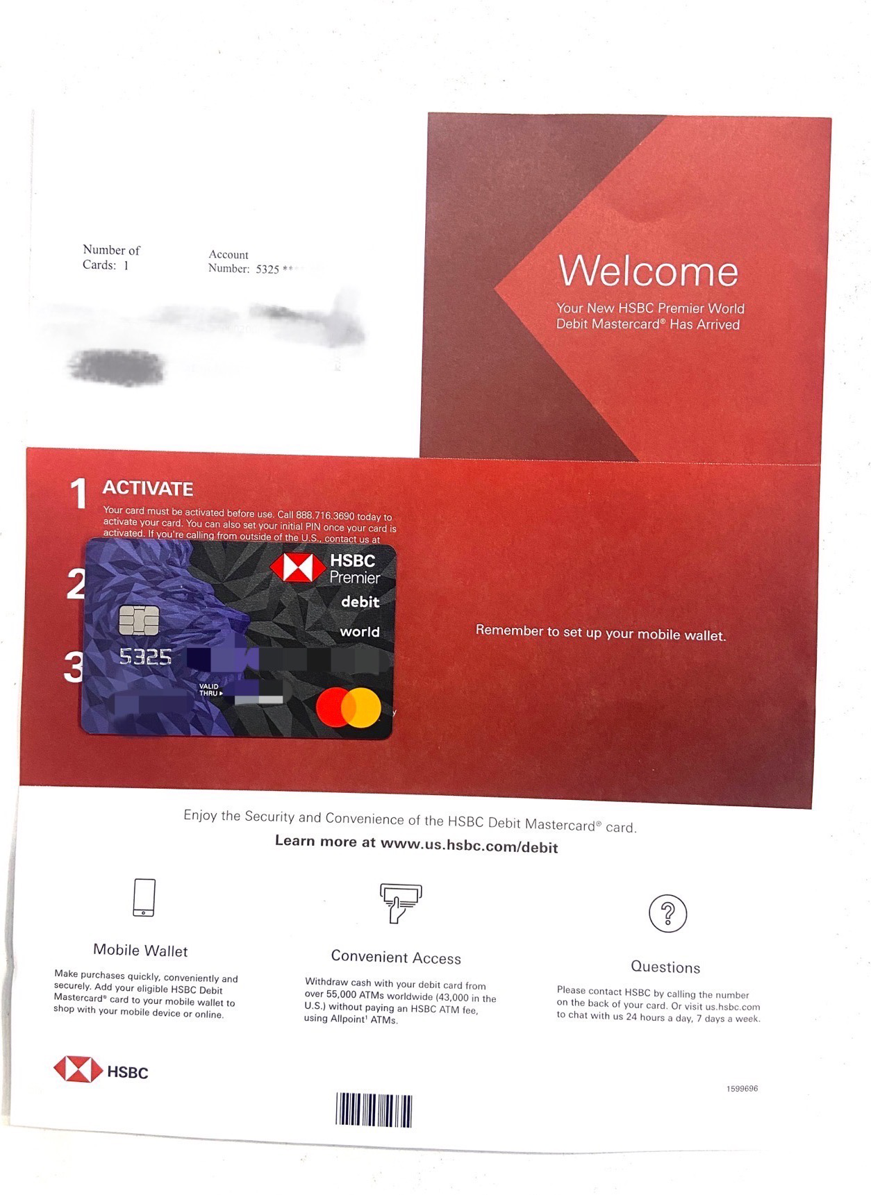 HSBC us debit card