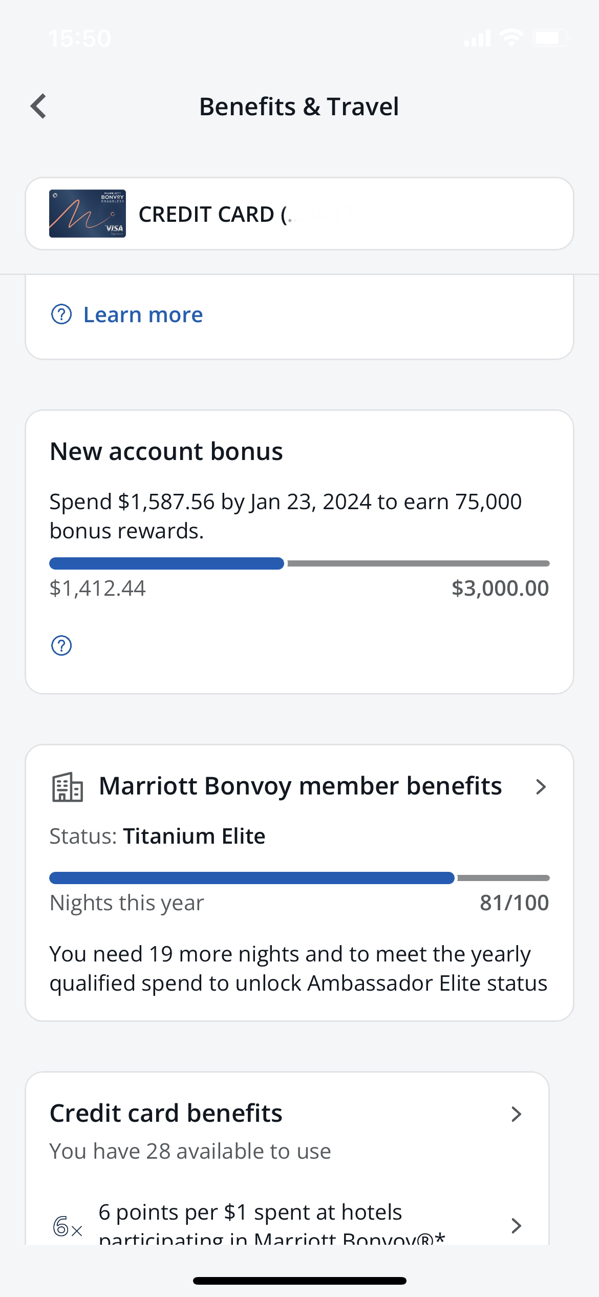 Chase Marriott Bonvoy Boundless批卡了（但是没有开卡bonus）