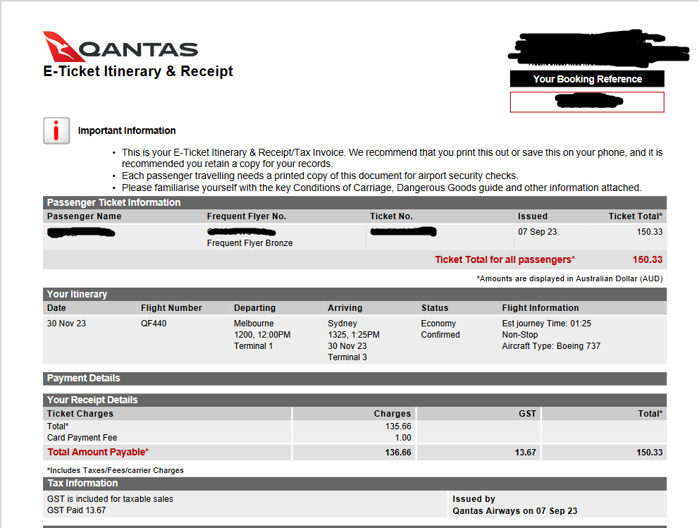 ߼ۣͷ Qantas޺ QF440 MEL-SYD 737-800 ò