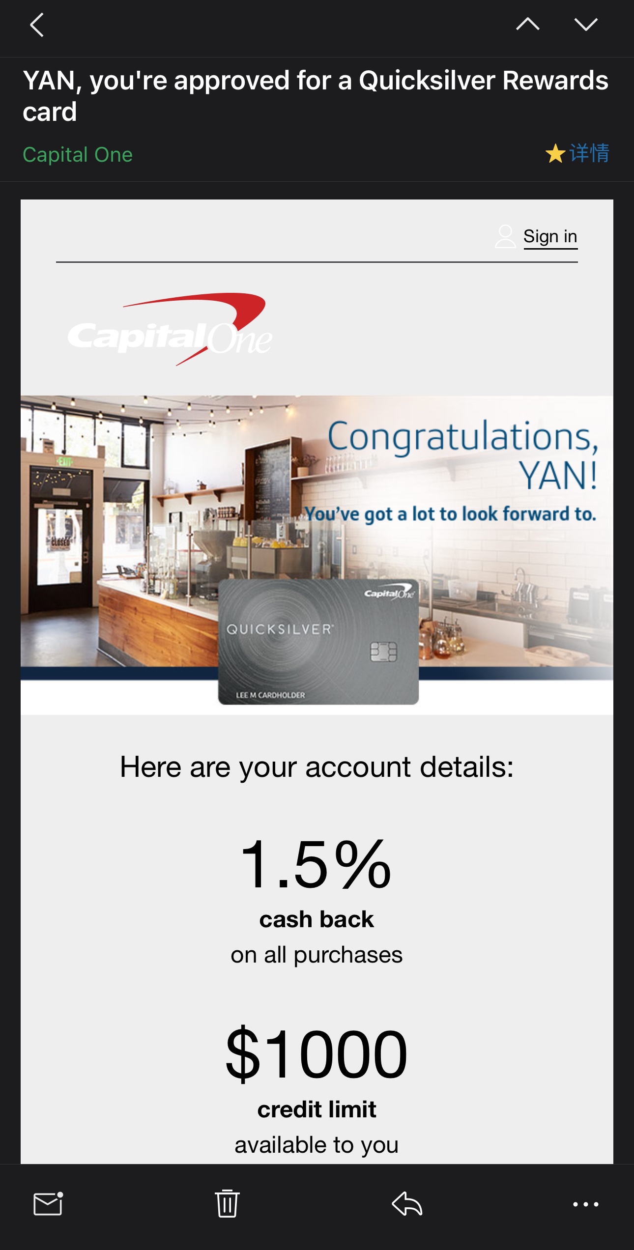 Capital One Quicksilver 