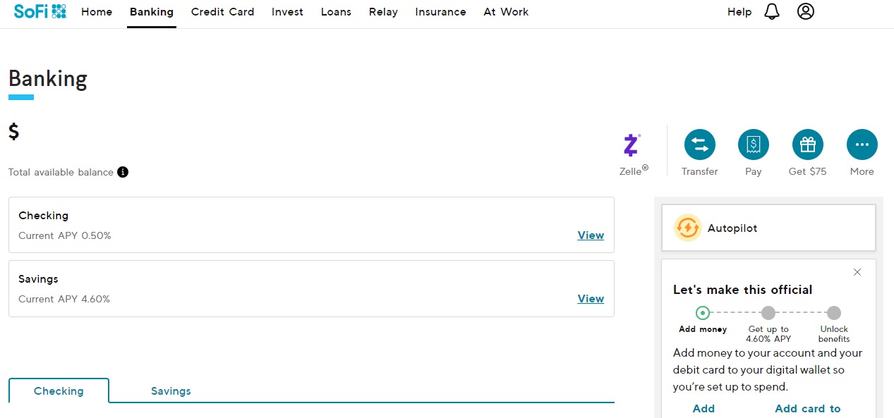 SoFi US Banking Account