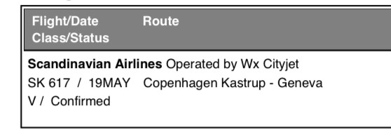 SK 617 CPH-GVA ŷ 籾 -  ״δSAS&CRJ ò Report