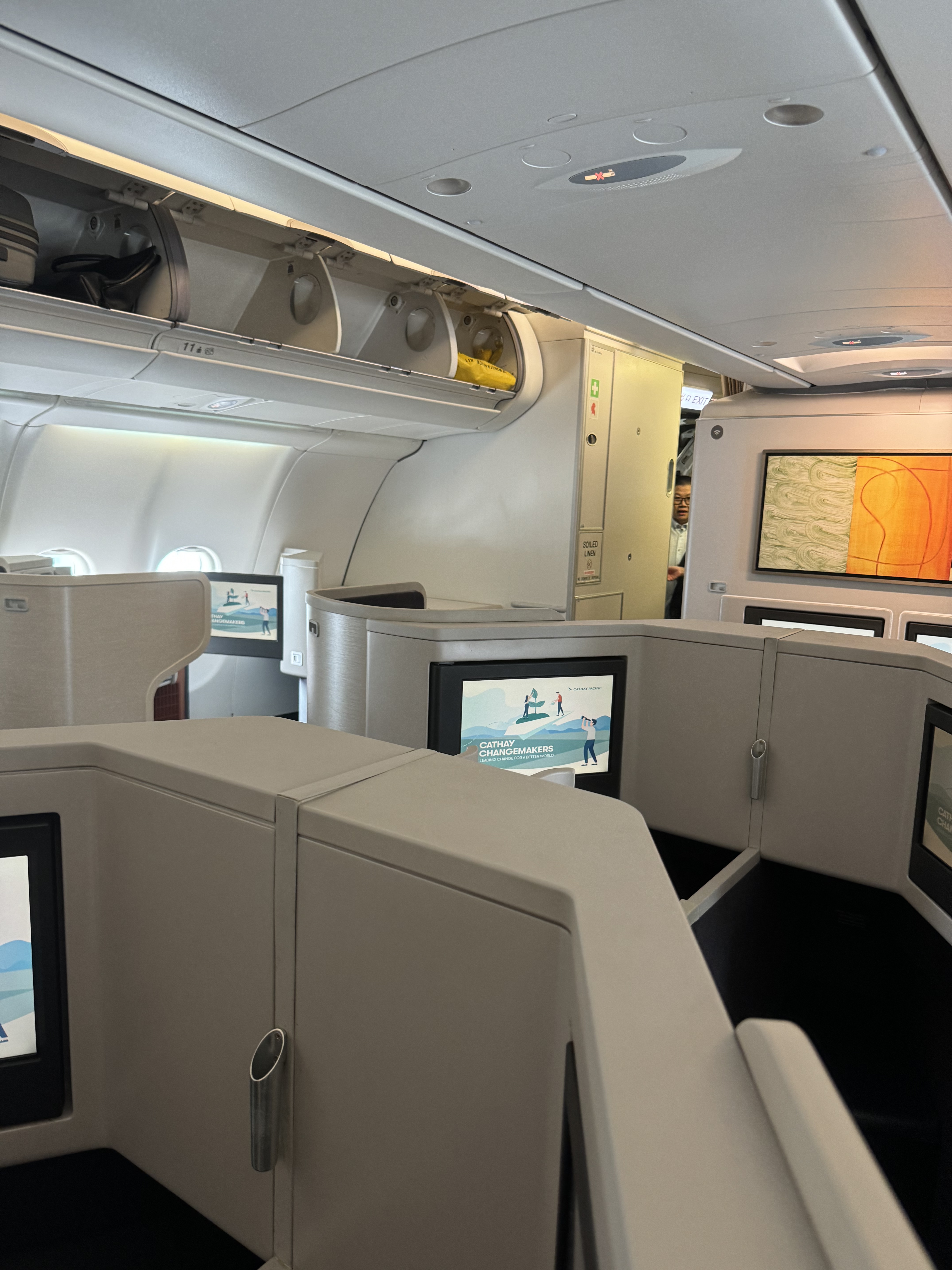 In CathayCX 725 HKG-KUL A330 Business Class