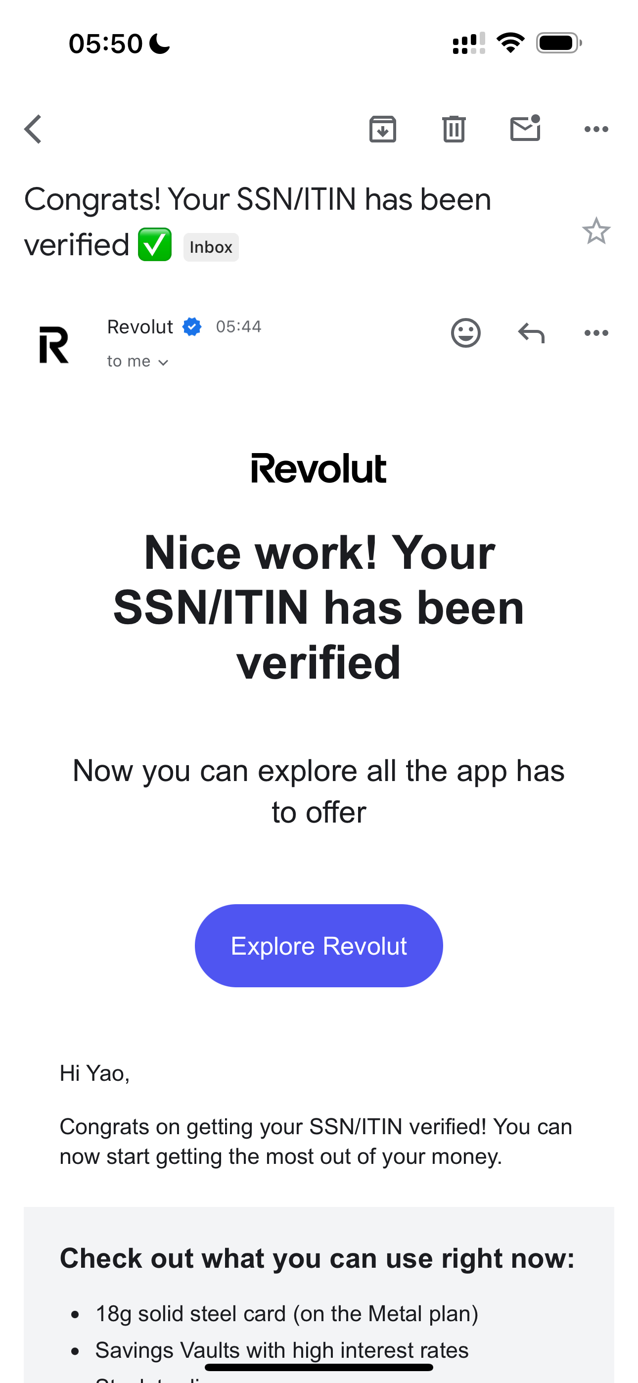 _ Revolut US - õchecking