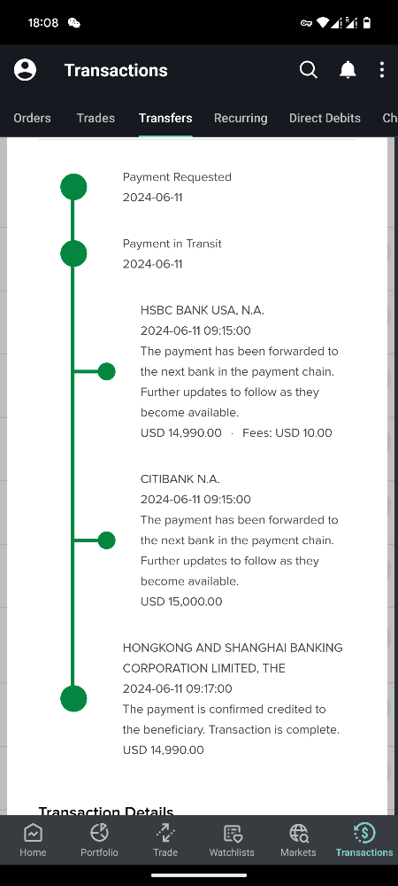 IBKR  USD  HSBC HK 