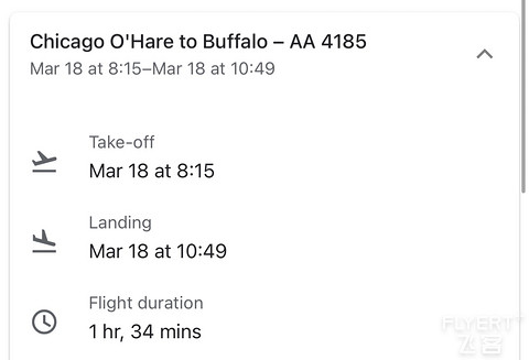 AA4185 ORD-BUF 美鹰航空 芝加哥奥黑尔 - 布法罗 飞行简报 & Flagship早餐时段打卡