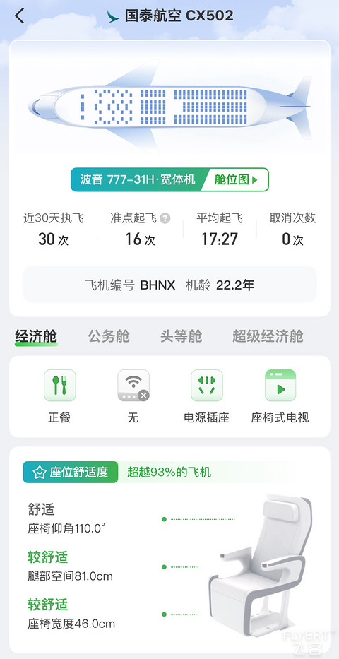 国泰大湾区空中联运—坂进京出四机型经济舱全体验