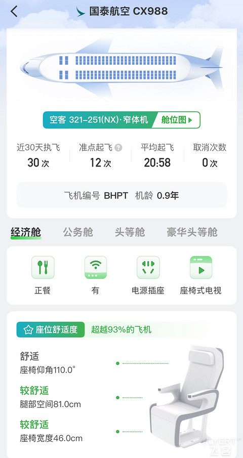 国泰大湾区空中联运—坂进京出四机型经济舱全体验