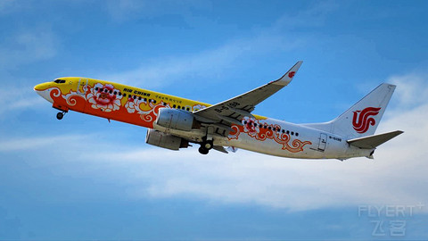 唯有牡丹真国色｜CA4360:湛江吴川-重庆江北，盛开在空中的黄牡丹