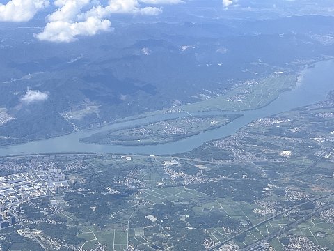 惟见长江天际流｜CA1774：广元盘龙-杭州萧山，沿着长江一路向东的空中之旅