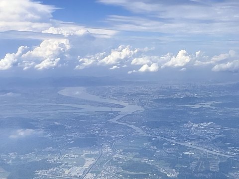 惟见长江天际流｜CA1774：广元盘龙-杭州萧山，沿着长江一路向东的空中之旅