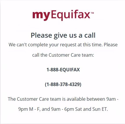 ½EquifaxʾPlease give us a callǰλһܷ½