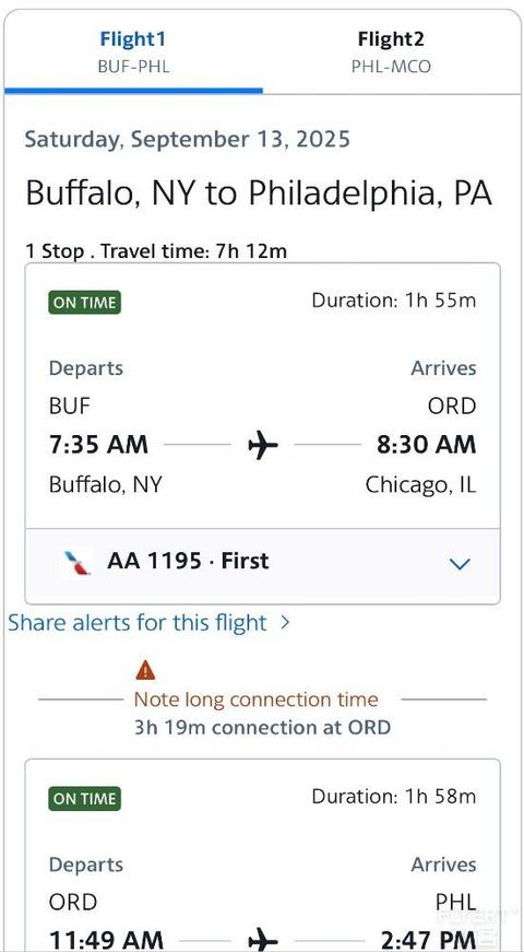 AA4185 ORD-BUF 美鹰航空 芝加哥奥黑尔 - 布法罗 飞行简报 & Flagship早餐时段打卡
