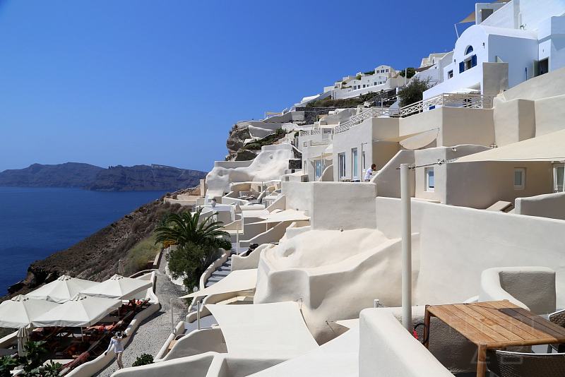 Santorini--Mystique A Luxury Collection Hotel Room Balcony and Pool (2).JPG