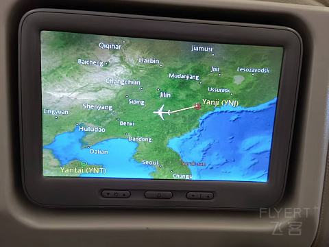 飞机上看天池｜东航MU2180延吉-烟台 A320公务舱体验