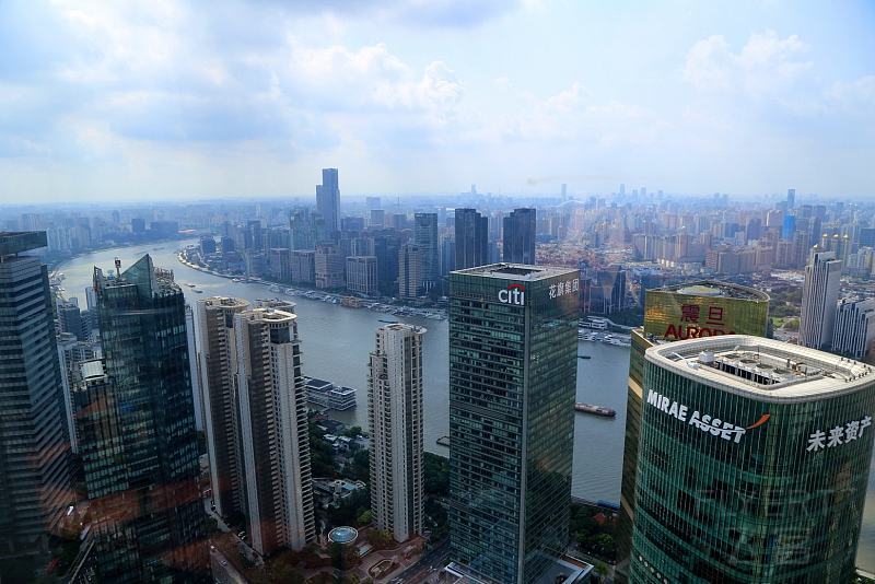 The Ritz Carlton Shanghai Pudong View from Lobby.JPG